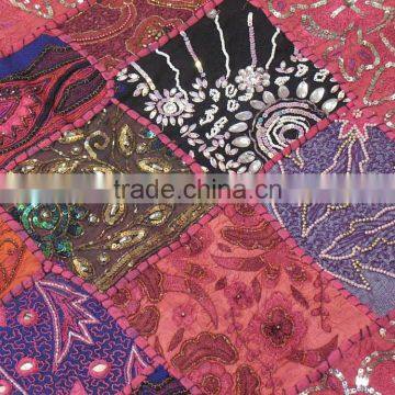 Pink Euro Sham 24in Floor Decorative Moti Indian Designer Home Fashion Pillow photo-3