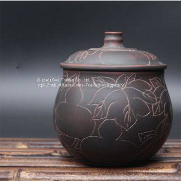 Tea Caddy Nixing Pottery Pure Handmade Jar Clay Tea Canister