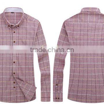 Business casual plaid shirt wash-and-wear cotton of cultivate one's morality men long sleeve shirt male tide