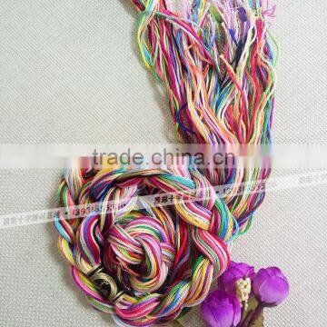 multi colors 100% cotton thread 1.3m DMC color hand strap floss bracelets thread hand made