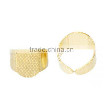 Brass Adjustable Ring Components Finger Ring Brass Tone Blank Cabochon Settings 16.7mm 20 PCs Ring Setting photo-3