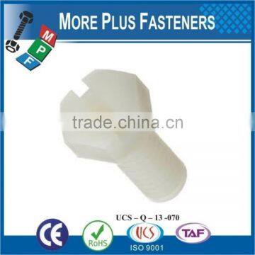 Made in Taiwan Metric Coarse Slotted Hexagonal Metric Thread Nylon Hexagon Polycarbonated Hex Head Plastic Screw photo-5