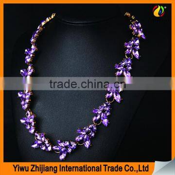 Fashion Jewelry Pink Blue Diamond For Latest Design Beads Necklace photo-5