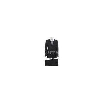 Customized 48 M Classic Sale Mens Business Black Italian Suit T / R 65 / 35