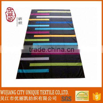 customer design dark and white stripe microfiber beach towel wholesale