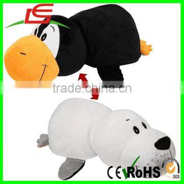 Penguin Flip Into Seal Stuffed Plush Toy Animal