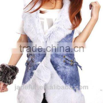 2017 New Design/Double Face Coat/Jean Lamb Fur Vest/Wholesale And Retail