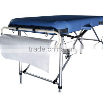 Medical bed cover , blue/white disposable bed sheet