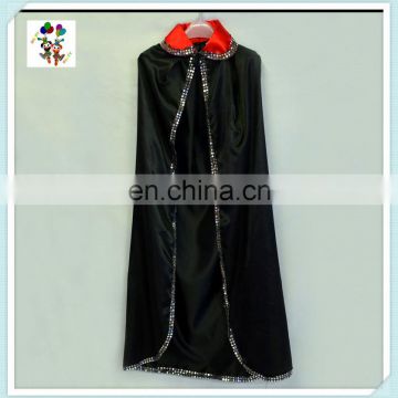 Adult Fancy Dress Black Halloween Party Capes with Red Collar HPC-0595