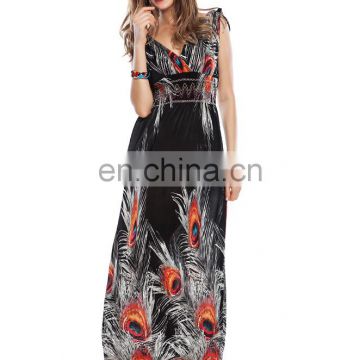 Beautiful peacock bangkok maxi dresses wholesale