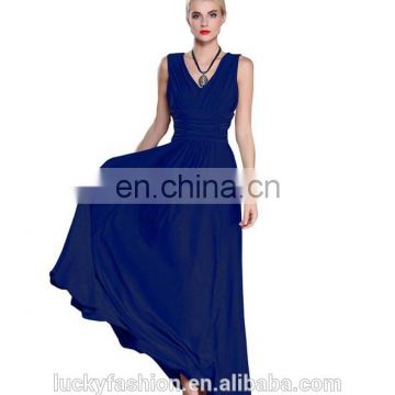 2016 BAIYIMO Womens Slim Elegant Floor Maxi Backless Party Evening Dress Plus Size