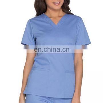 Hot sale European women fashionable nurse medical uniform scrubs suit