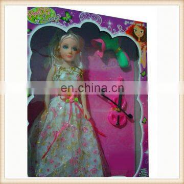 11" plastic gorgeous girl doll toy