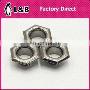 Wholesale Hexagonal Mental Eyelets For Shoes/Garment/Bag