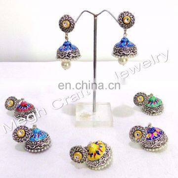 Wholesale oxidize earring, small jhmki, Indian handmade Earring, Dangle Earring, latest fashion, partywear jhumka, light weight