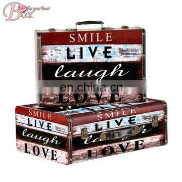 Children Cardboard Paper Suitcase with PU Handle