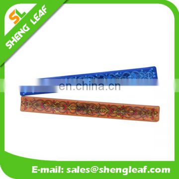 Artificial CMYK printing PVC custom slap bracelet