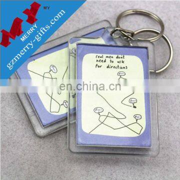 Best sale custom blank keychain / printed acrylic keychain for sale