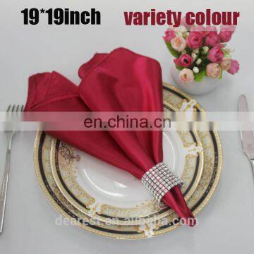 100% Polyester Satin Wedding Decorative Napkin photo-4