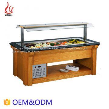 Counter Top Marble Sliding Door Salad Bar Display Equipment photo-3