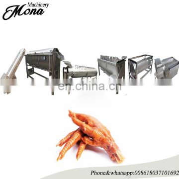 Chicken claw peeling machine line/ Chicken Feet Skin Peeling Blanching Machine Chicken Feet Production Line