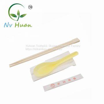 4 in 1 disposable tableware set chopstick napkin toothpick spoon takeaway tableware