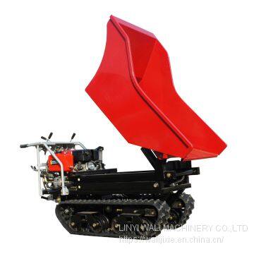 Crawler type dumper with lift container