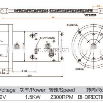 W8930B FORKLIFT HYDRAULIC DC MOTOR PUMP 12 VOLT 1.5KW photo-6