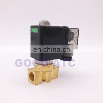 GOGO 2 way Brass water solenoid valve zero pressure start G1/4" AC220V Orifice 3mm/4mm/5mm/6mm normal close electric valve pu