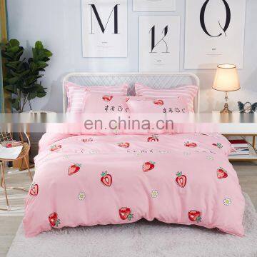 Household bedroom printed design sheets bed set 100% cotton bedding set