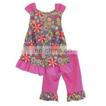 Ruffle Designer Children's Clothing Wholesale Stripe Baby Clothes China photo-3