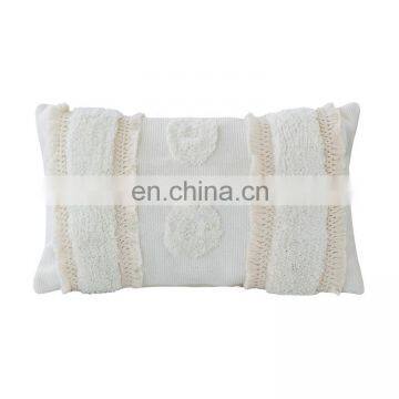 Wholesale Decorative Boho Style Sofa Use Throw Pillow Cushion Cover Boho Tufted Pillow Case With Lace photo-4