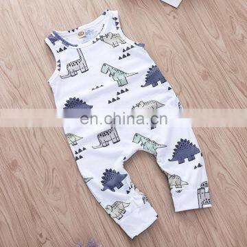 2019 Summer Dinosaur Animal Full Print KIDS BODYSUITS ROMPERS Infant Cotton Romper for 0-2years photo-3