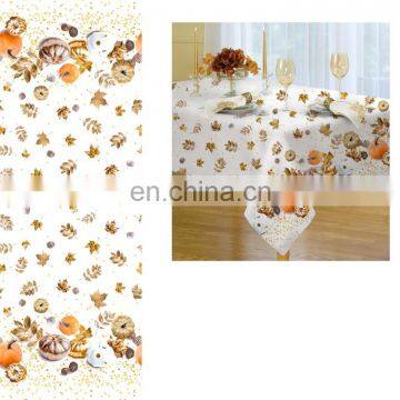 China Supplier Wholesale Hotel Banquet Christmas Luxury Printed Table Cover Cloth Rectangle Wedding Tablecloth for Sale photo-6