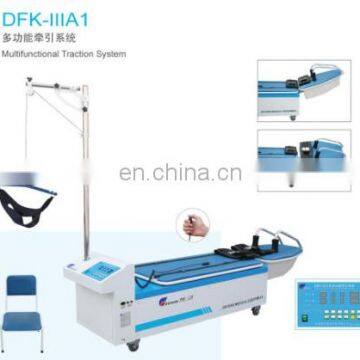 Neck and lumbar traction bed physical therapy equipment used