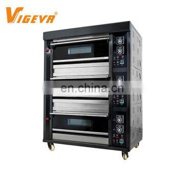 3 Deck 6 Tray Professional Commercial Bread Baking Pizza Bakery Gas Oven