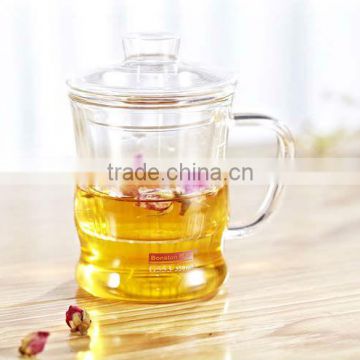 Chinese Glass Teapot Tea Cup 350ml with Infuser and lid for green or herbal tea