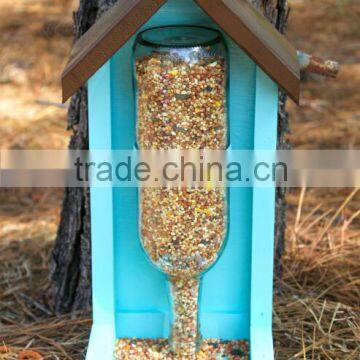 Custom logo outdoor wooden bird feeder with FSC certified