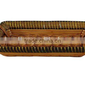 Rectangular Wicker Basket Tray