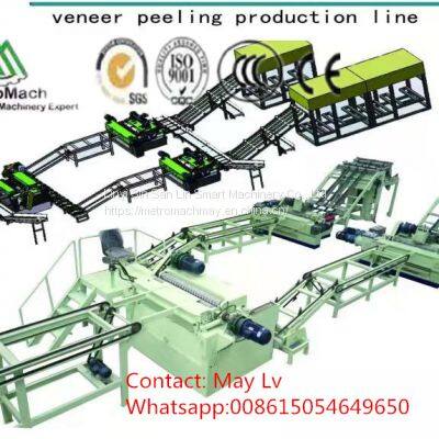 Plywood log debarker shaving machine, veneer peeling machine, plywood making machine line