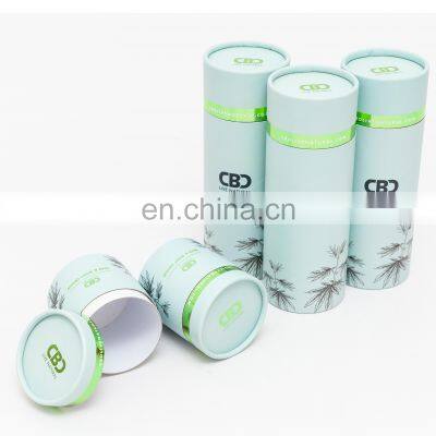 Custom Cylinder Wrapping paper tubes CBD products use paper tube packaging