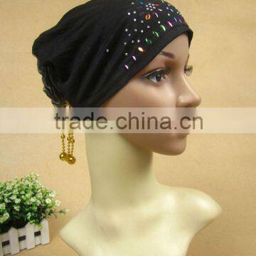 A522 fashion flower islamic hijab cap,muslim hejab hat