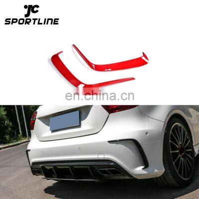 Red ABS A250 Rear Bumper Scoop Vents Cover for Mercedes Benz W176 Sport A45 AMG 13-18