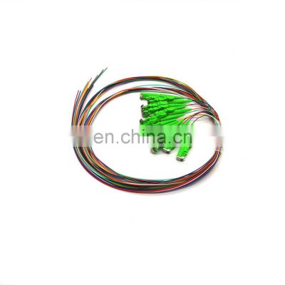 e2000 12 Color Fiber APC Single mode G652D G657A 0.9mm Fiber Optic Pigtail e2000 pigtail