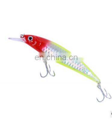 hot sale 113mm 14g 5 colors submerged new plastic sharpened Treble Hooks minow hard Fishing Lure artificial lure