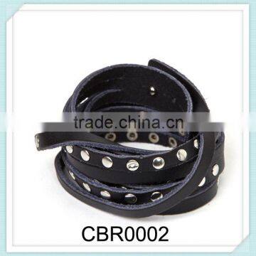 stud leather wrap bracelet