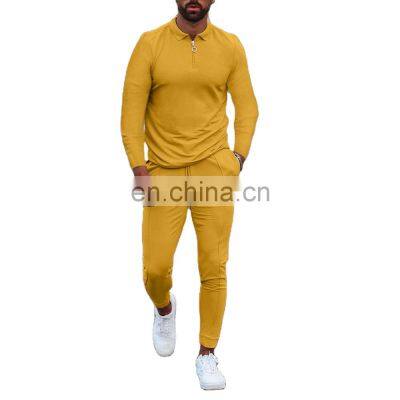 Autumn arrival fall custom logo two pieces training wear jogger sets sweat suits long sleeve men plus size jogging S-3XL