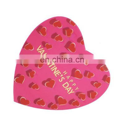 3 D effect heart shape box with flashy pattern custom logo heart box for chocolate gift packaging wedding valentine's day gift