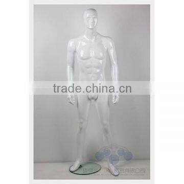 Glossy white fiberglass male mannequin for window display