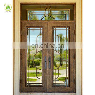 Exterior Iron Gate Design Wrought Iron Door With Glass photo-2